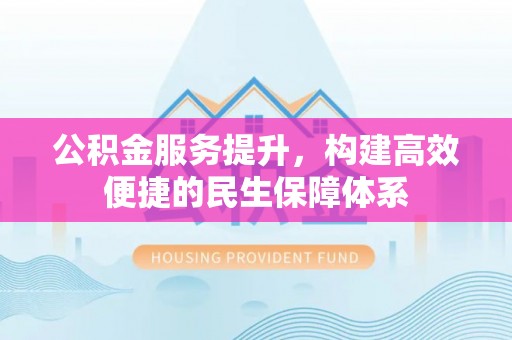 天镇公积金服务提升，构建高效便捷的民生保障体系