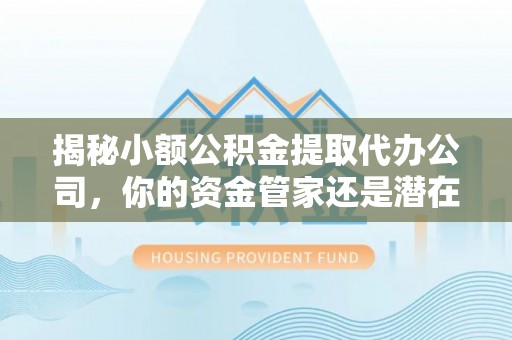天镇揭秘小额公积金提取代办公司，你的资金管家还是潜在风险？